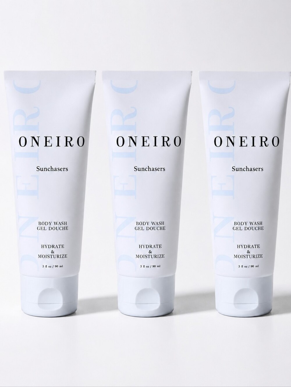 3 tubes Oneiro Sunchasers Body Wash Hydrate & Moisturize 3oz each New & SEALED!